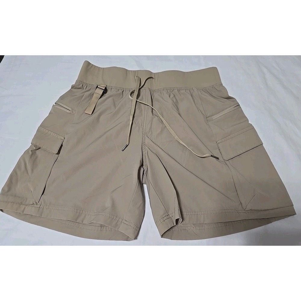 Women's XL Tan Drawstring Shorts Pockets